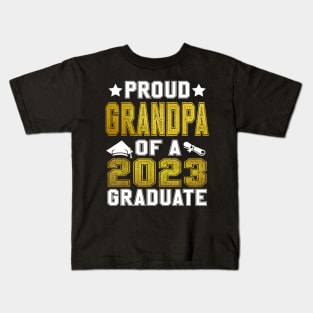 Proud Grandpa Of A 2023 Graduate Senior Graduation Kids T-Shirt